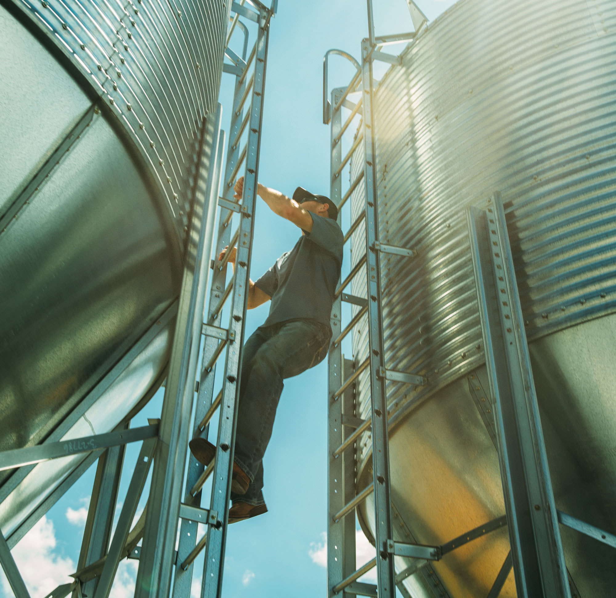 man on ladder