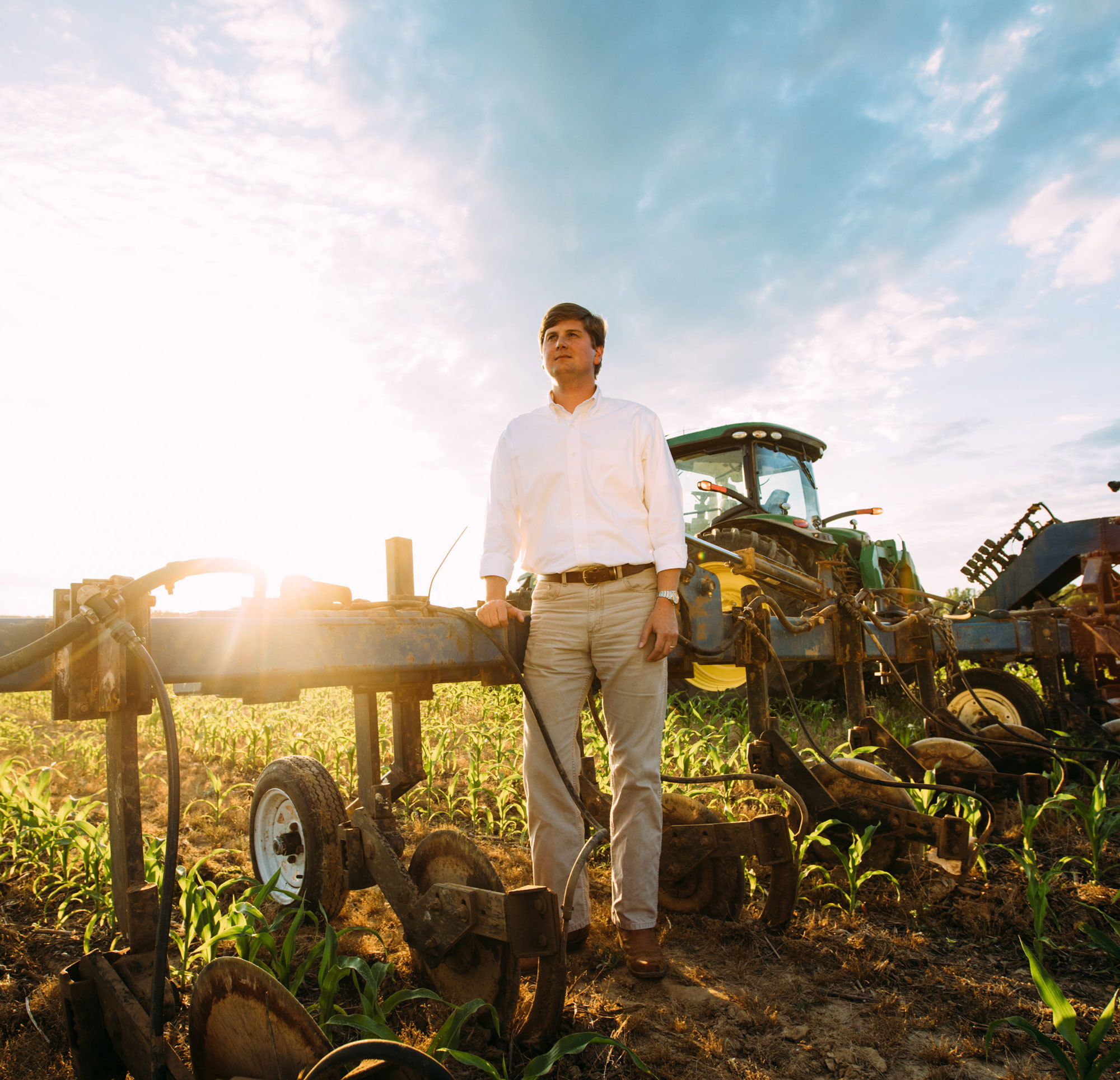 man with tractor